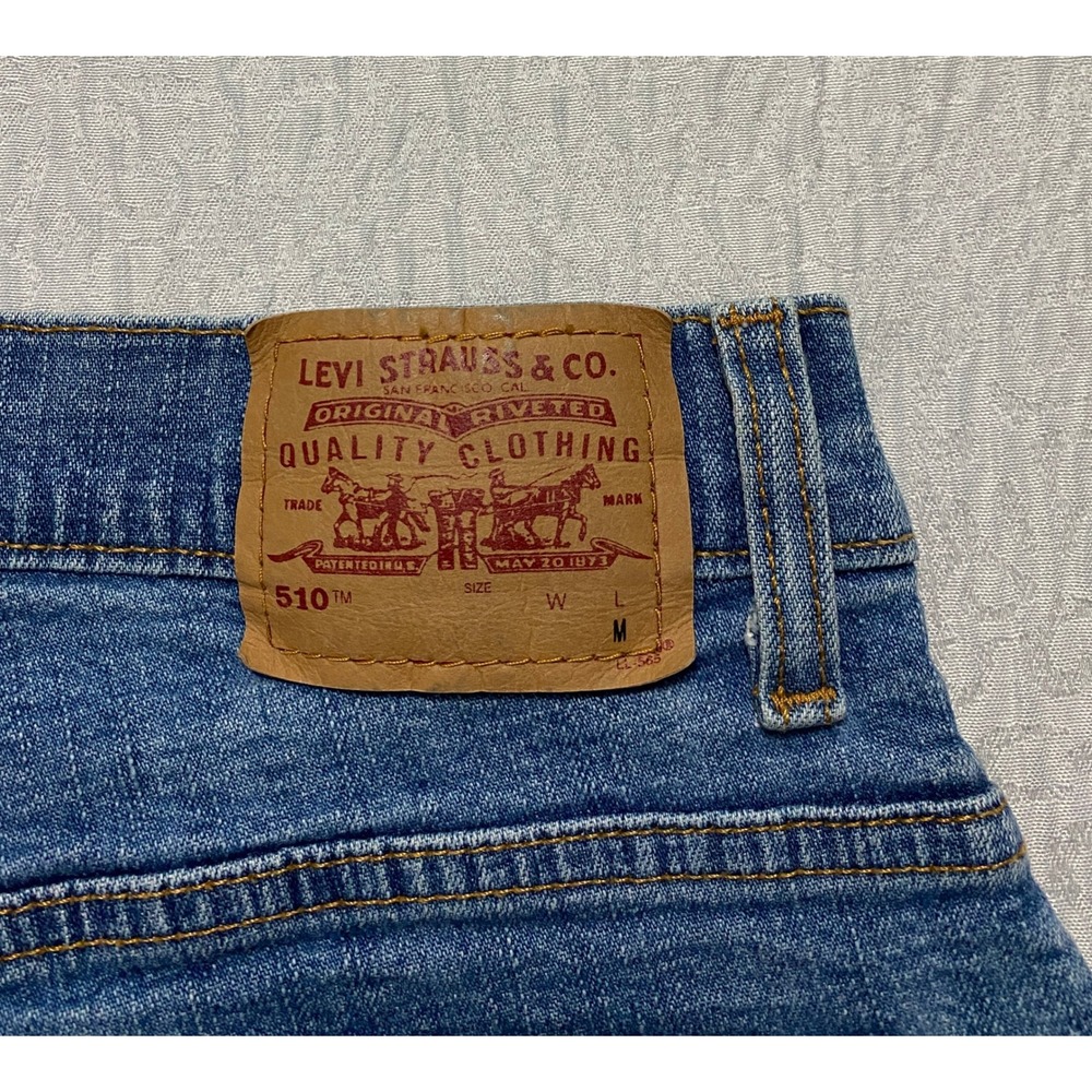 Vintage Levi's 510 Jeans Women's 12 Misses Medium Blue Denim Slim Fit - Picture 4 of 9